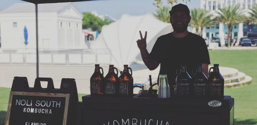 Drink Local Kombucha by Noli South at the Seaside FL Farmers Market