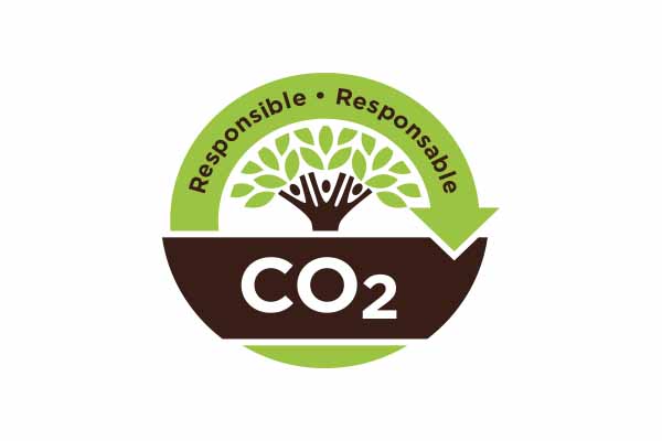 Carbon Neutral seal for companies who offset CO2 with Taking Root.
