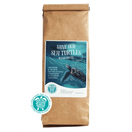 12 oz bag of Amavida Coffee Roasters' collaboration Save Our Sea Turtles blend benefiting the South Walton Turtle Watch