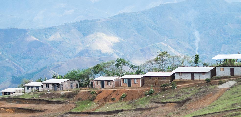 Colombia Fondo Paez Mountains and homes of community-based coffee cooperatives. Today they are active members of the fair trade community. They are also governed democratically with the day to day work distributed between the producer board of directors and production, organizational, internal credit and external marketing committees run by the members themselves.